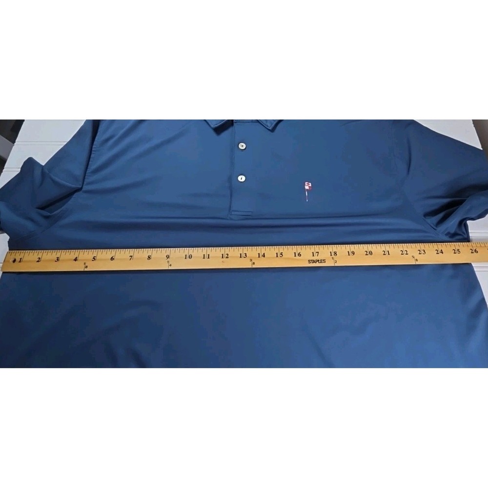Peter Millar Polo Shirt Mens Sz XL Blue Summer Comfort Golf Performance Stretch - Picture 6 of 10